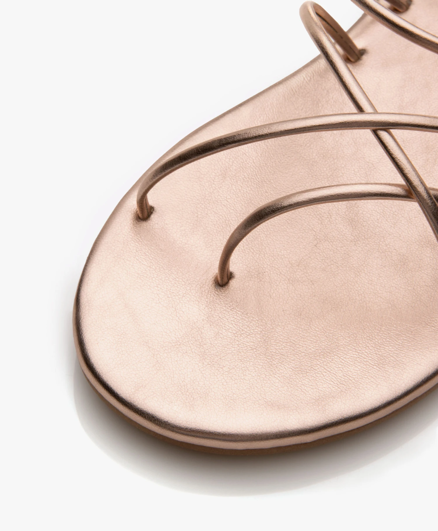 Ancient Greek Pu Metallic Leren Sandalen - Rose Gold 3 Ancient Greek Pu Metallic Leren Sandalen - Rose Gold - Afbeelding 3