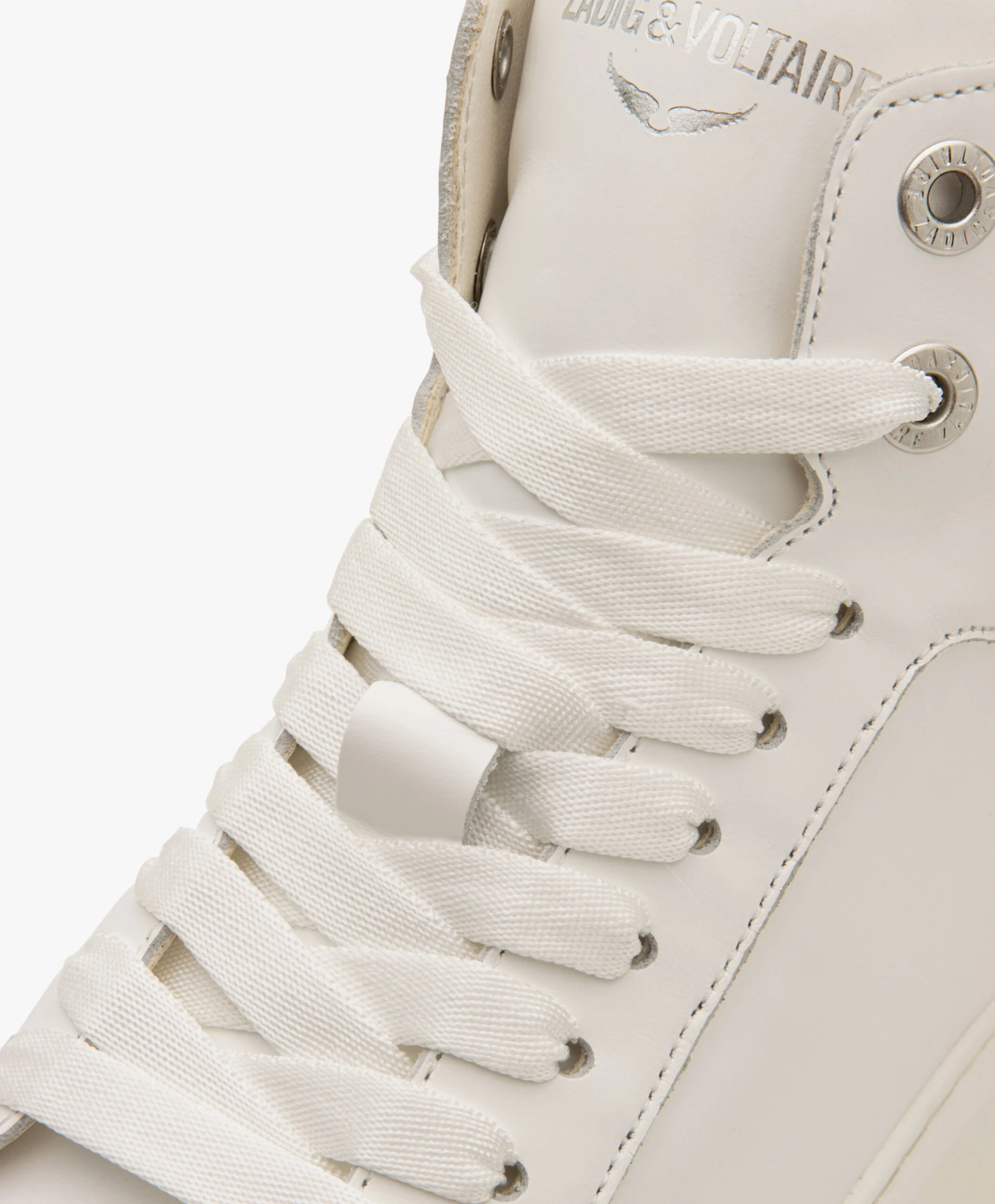 Zadig & Voltaire High Flash Leren Platform Sneakers - Wit 7 Zadig & Voltaire High Flash Leren Platform Sneakers - Wit - Afbeelding 7