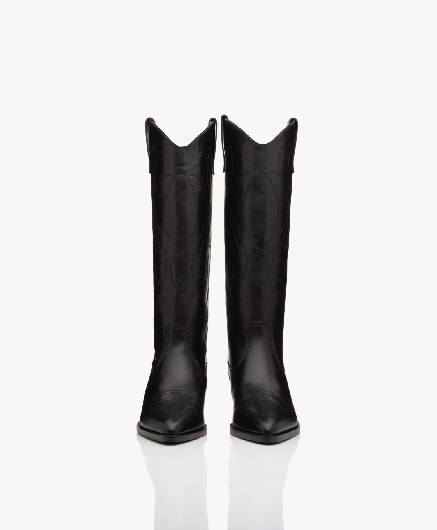 Closed Hoge Leren Cowboy Laarzen - Zwart 7 Closed Hoge Leren Cowboy Laarzen - Zwart - Afbeelding 7