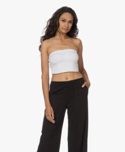 Skin Luna Pima Katoenen Bandeau Top - Wit
