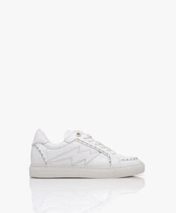 Zadig & Voltaire Zv1747 Smooth Kalfsleren Sneakers Met Studs - Wit