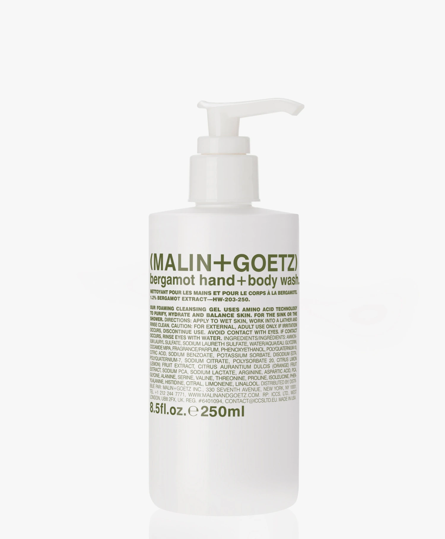 Malin+Goetz Bergamot Hand + Body Wash - 250Ml 1 Malin+Goetz Bergamot Hand + Body Wash - 250Ml