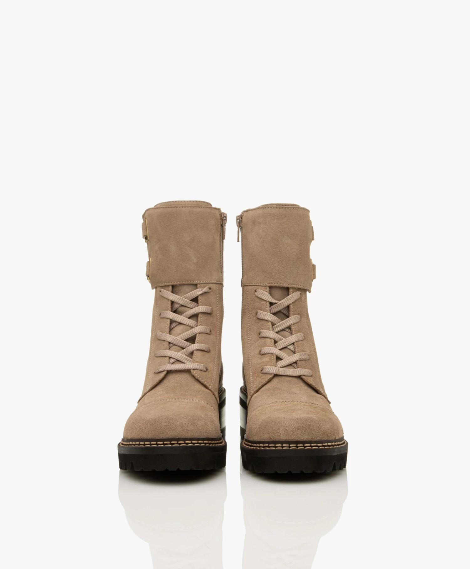 See By Chloé Mallory Enkellaarzen - Donkerbeige 5 See By Chloé Mallory Enkellaarzen - Donkerbeige - Afbeelding 5