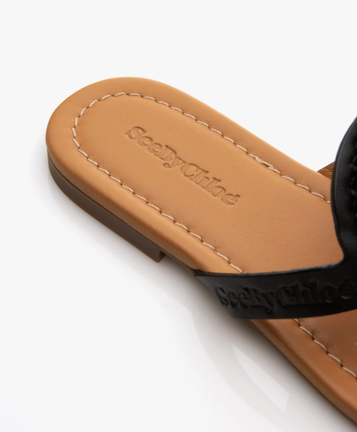 See By Chloé Hana Leren Slippers - Zwart/Bruin 2 See By Chloé Hana Leren Slippers - Zwart/Bruin - Afbeelding 2