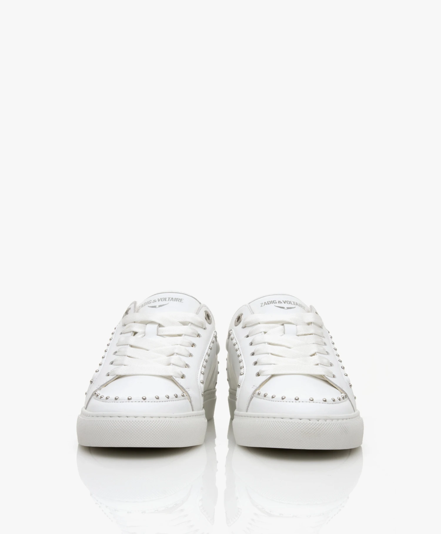 Zadig & Voltaire Zv1747 Smooth Kalfsleren Sneakers Met Studs - Wit 8 Zadig & Voltaire Zv1747 Smooth Kalfsleren Sneakers Met Studs - Wit - Afbeelding 8
