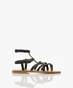 K. Jacques St. Tropez Larissa Leren Sandalen Met Studs - Marine