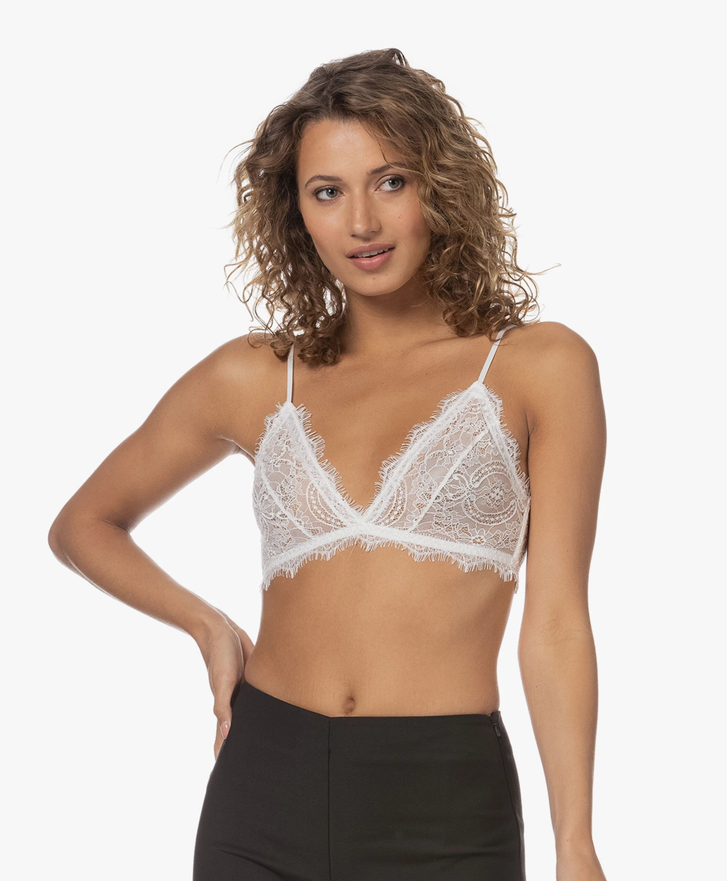 Anine Bing Lace Bra With Trim - Ivory 3 Anine Bing Lace Bra With Trim - Ivory - Afbeelding 3
