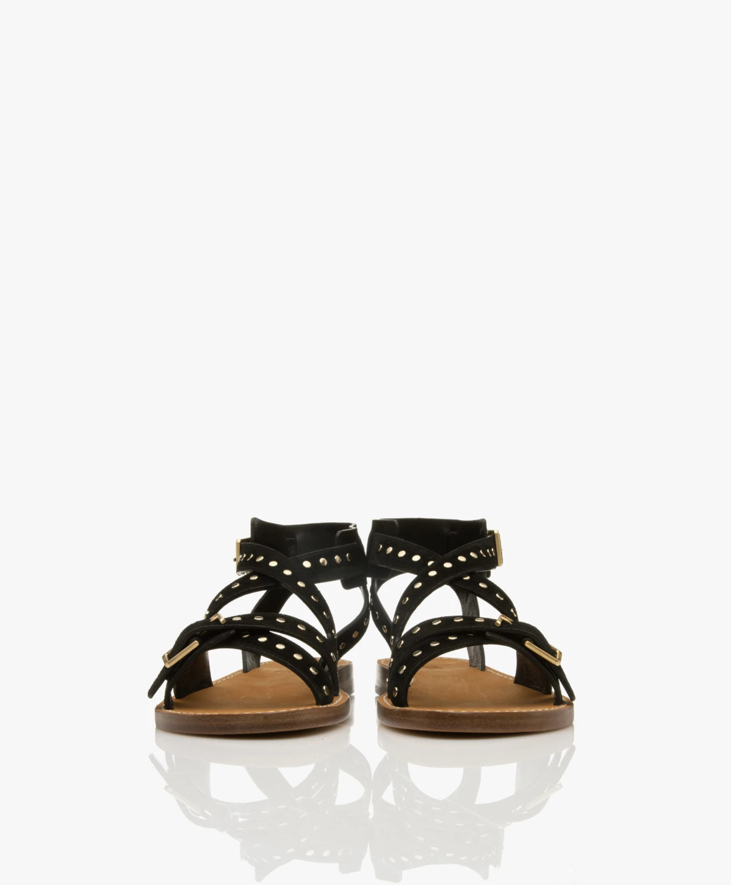 Zadig & Voltaire Cecilia Caprese Suède Leren Stud Sandalen - Zwart 3 Zadig & Voltaire Cecilia Caprese Suède Leren Stud Sandalen - Zwart - Afbeelding 3