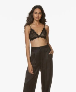 Anine Bing Lace Bra With Trim - Zwart