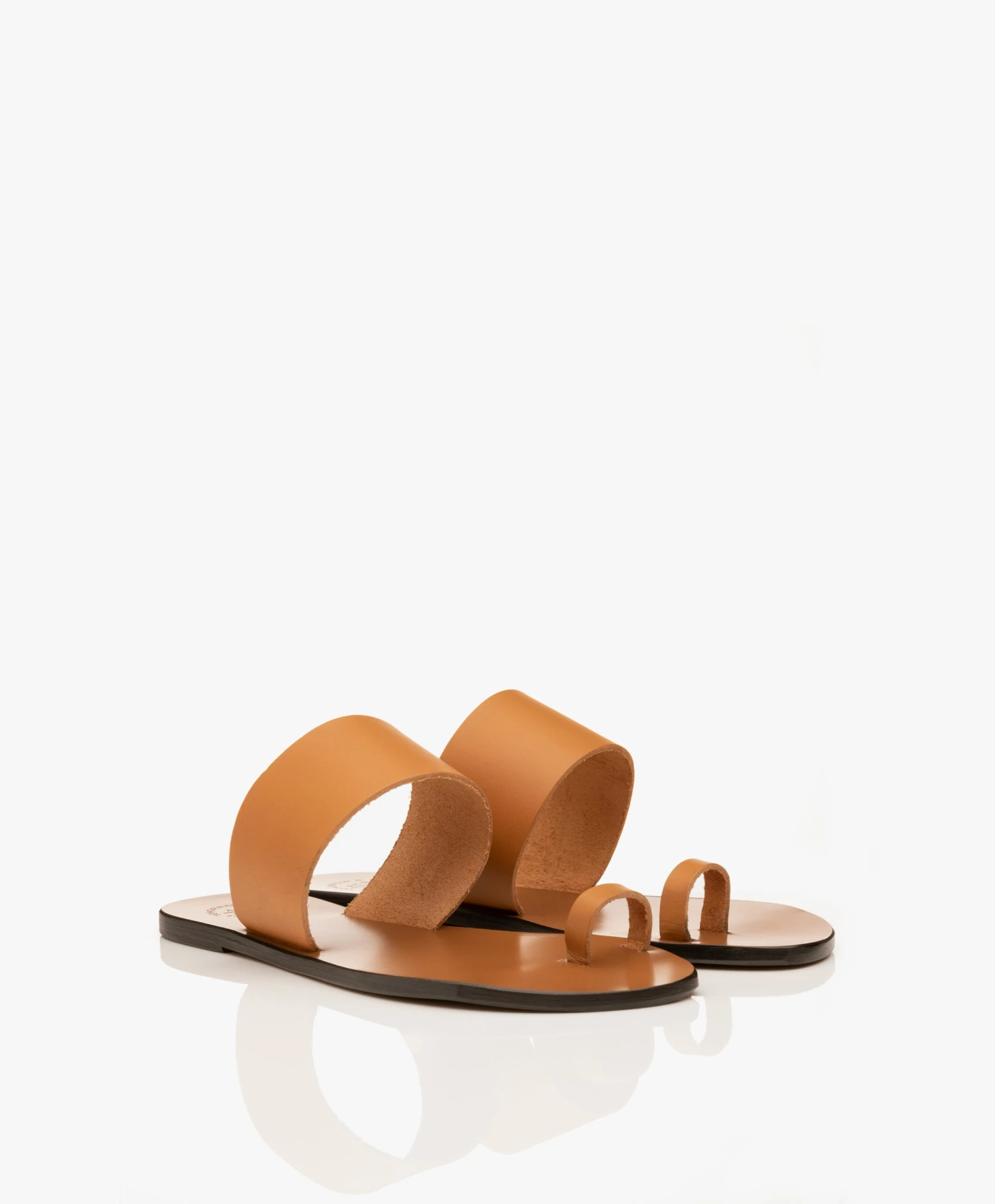 Atp Atelier Astrid Leren Teenslippers - Terra 4 Atp Atelier Astrid Leren Teenslippers - Terra - Afbeelding 4