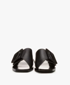 Atp Atelier Ceci Leren Slippers Met Gesp - Zwart -Mode Kleding ATP Atelier Ceci Black 153