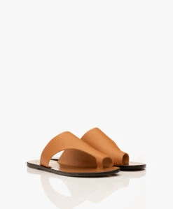 Atp Atelier Rosa Leren Slippers - Terra -Mode Kleding ATP Atelier Rosa Leren Slippers Terra 06