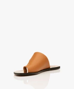 Atp Atelier Rosa Leren Slippers - Terra -Mode Kleding ATP Atelier Rosa Leren Slippers Terra 09