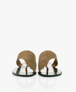 Atp Atelier Rosa Suède Leren Slippers - Kaki Bruin -Mode Kleding ATP Atelier Rosa Suede Khaki Brown 04