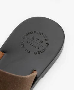 Atp Atelier Rosa Suède Leren Slippers - Kaki Bruin -Mode Kleding ATP Atelier Rosa Suede Khaki Brown 08