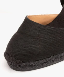 Castañer Carina 10Cm Canvas Sleehak Espadrilles - Zwart -Mode Kleding Castaer Carina Negro 04