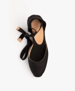 Castañer Carina 10Cm Canvas Sleehak Espadrilles - Zwart -Mode Kleding Castaer Carina Negro 09