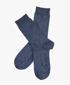Falke Softmerino Sokken - Marine Mêlee 5 Falke Softmerino Sokken - Marine Mêlee -Mode Kleding FALKE Softmerino Sokken Marine Mlee 02