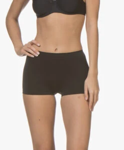 Hanro Touch Feeling High-Rise Short - Zwart -Mode Kleding HANRO HANRO Touch Feeling High rise Short Zwart 02