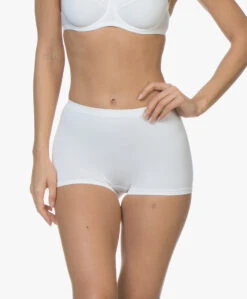 Hanro Touch Feeling High-Rise Short - Wit -Mode Kleding HANRO Touch Feeling High rise Short Wit 02