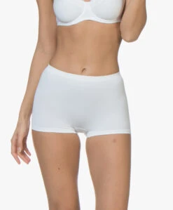 Hanro Touch Feeling High-Rise Short - Wit -Mode Kleding HANRO Touch Feeling High rise Short Wit 04
