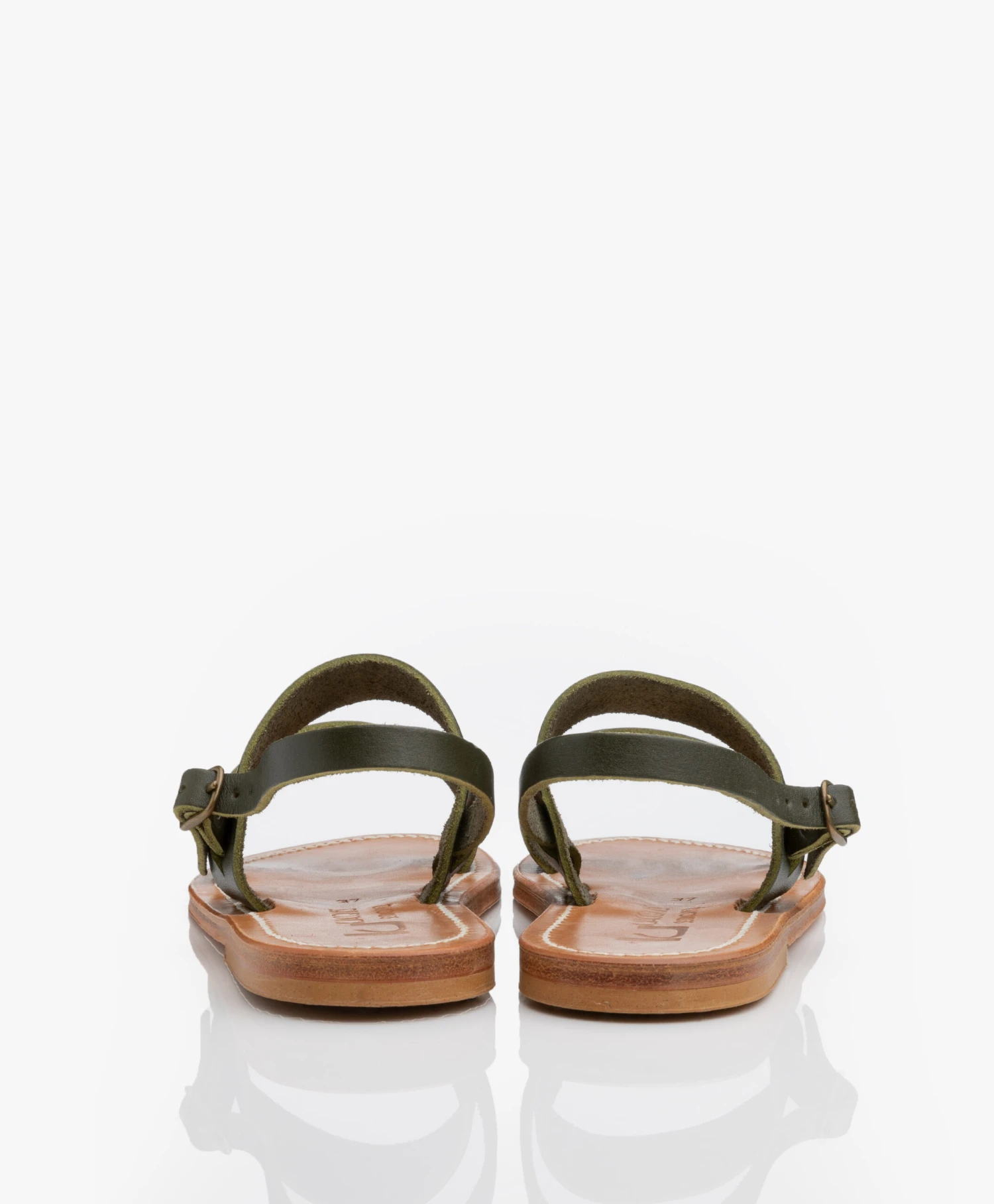 K. Jacques St. Tropez Barigoule Leren Sandalen - Kaki 8 K. Jacques St. Tropez Barigoule Leren Sandalen - Kaki - Afbeelding 8