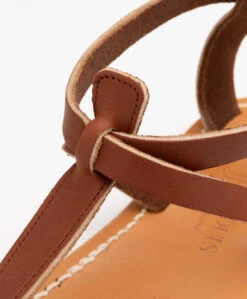 K. Jacques St. Tropez Buffon Leren Sandalen - Kastanjebruin -Mode Kleding K Jacques St Tropez Buffon Leren Sandalen Kastanjebruin 5421