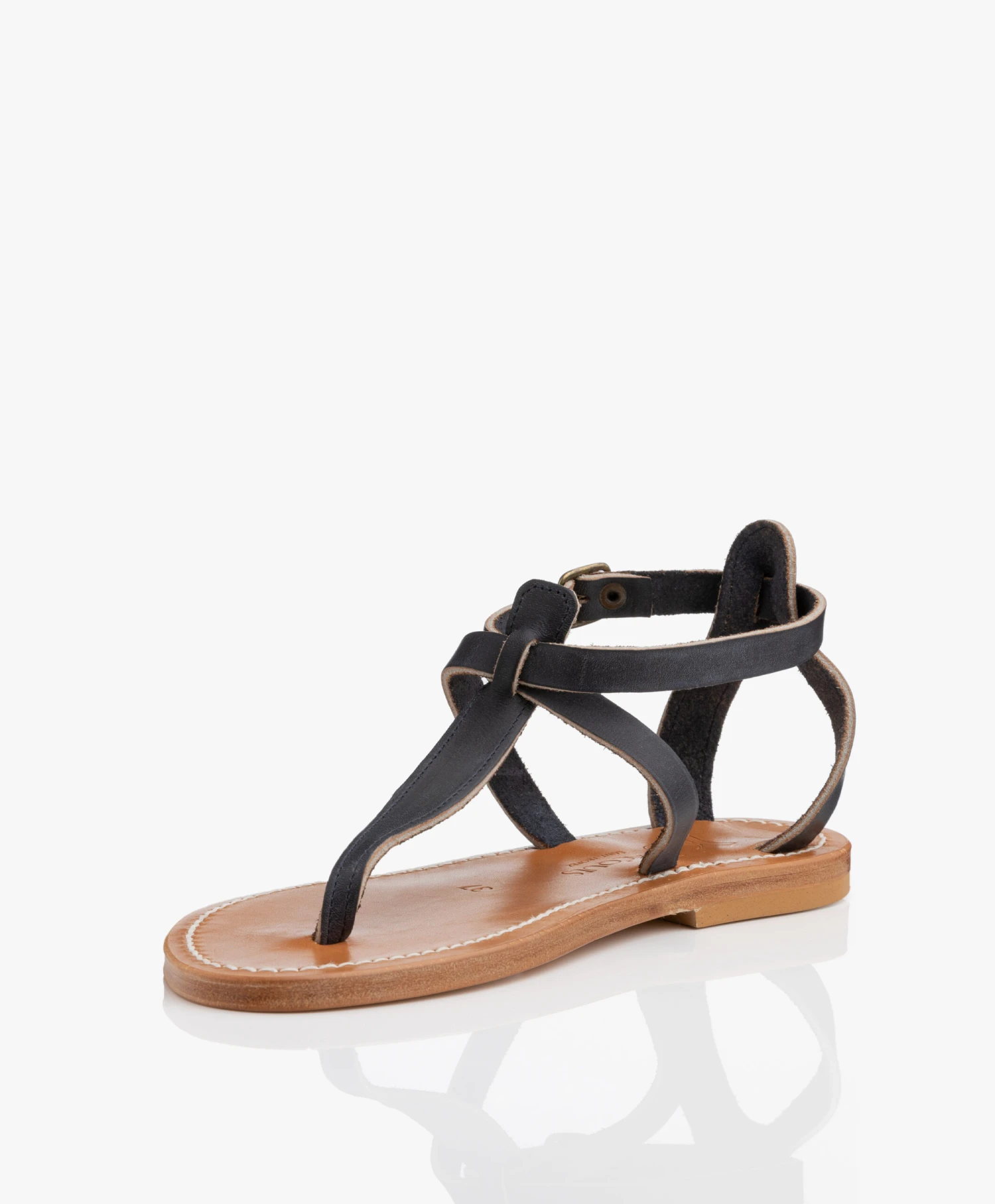 K. Jacques St. Tropez Buffon Leren Sandalen - Marine 8 K. Jacques St. Tropez Buffon Leren Sandalen - Marine - Afbeelding 8