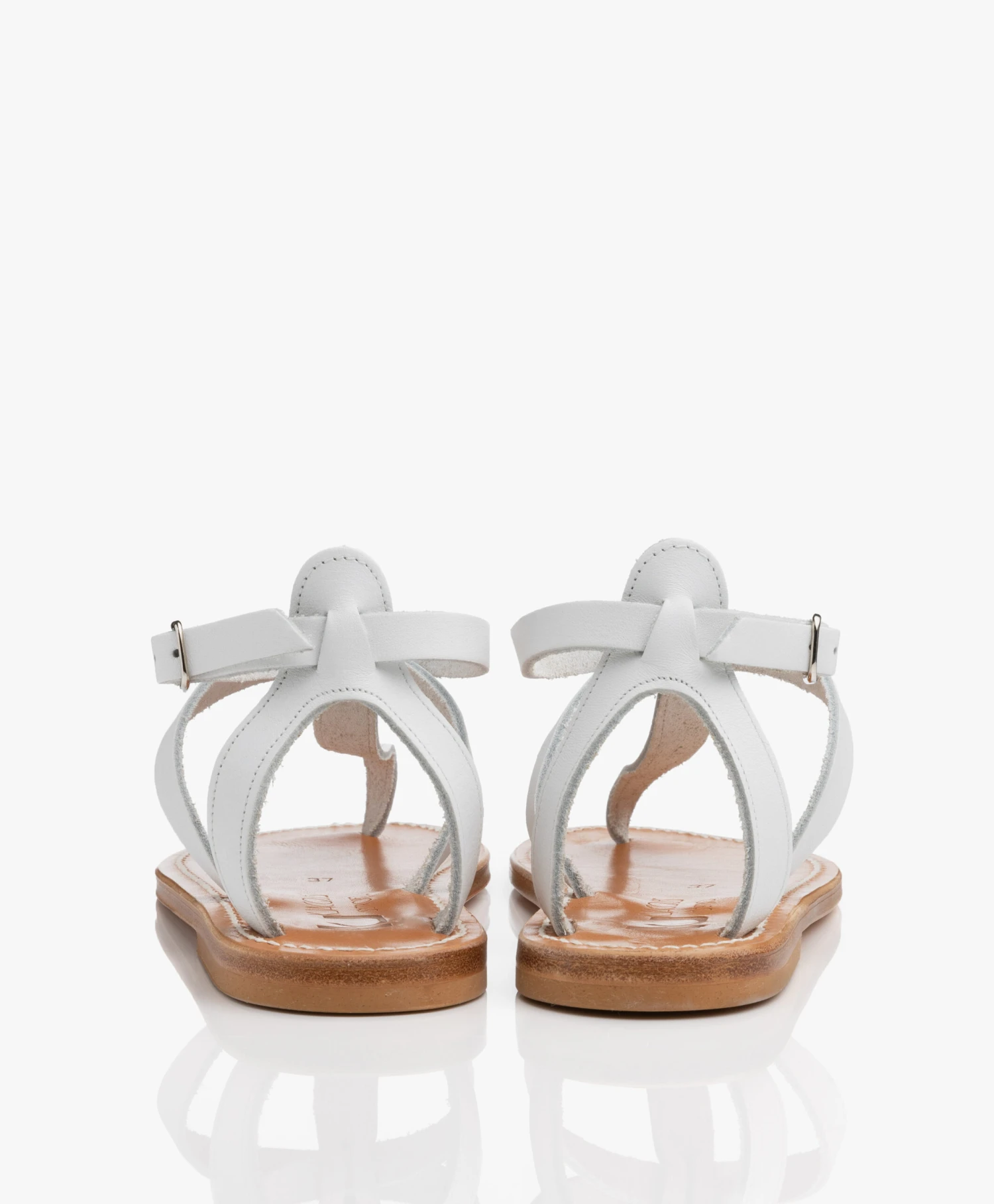 K. Jacques St. Tropez Buffon Leren Sandalen - Wit 6 K. Jacques St. Tropez Buffon Leren Sandalen - Wit - Afbeelding 6