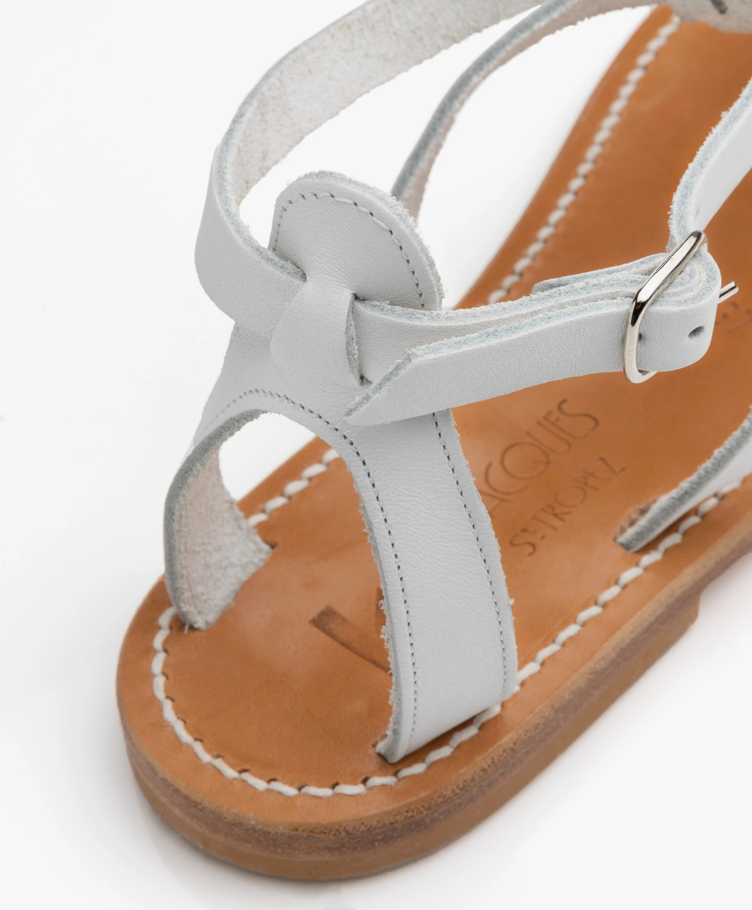 K. Jacques St. Tropez Buffon Leren Sandalen - Wit 9 K. Jacques St. Tropez Buffon Leren Sandalen - Wit - Afbeelding 9