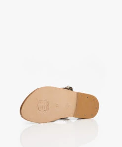 K. Jacques St. Tropez Buffon Leren Print Sandalen - Horsy Zebre -Mode Kleding K Jacques St Tropez Buffon Printed Leren Sandalen Horsy Zebre 6480