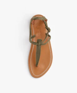 K. Jacques St. Tropez Buffon Suède Leren Sandalen - Kakigroen -Mode Kleding K Jacques St Tropez Buffon Sude Leren Sandalen Kakigroen 1556