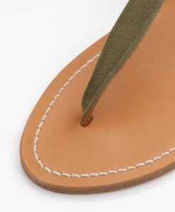 K. Jacques St. Tropez Buffon Suède Leren Sandalen - Kakigroen -Mode Kleding K Jacques St Tropez Buffon Sude Leren Sandalen Kakigroen 1558