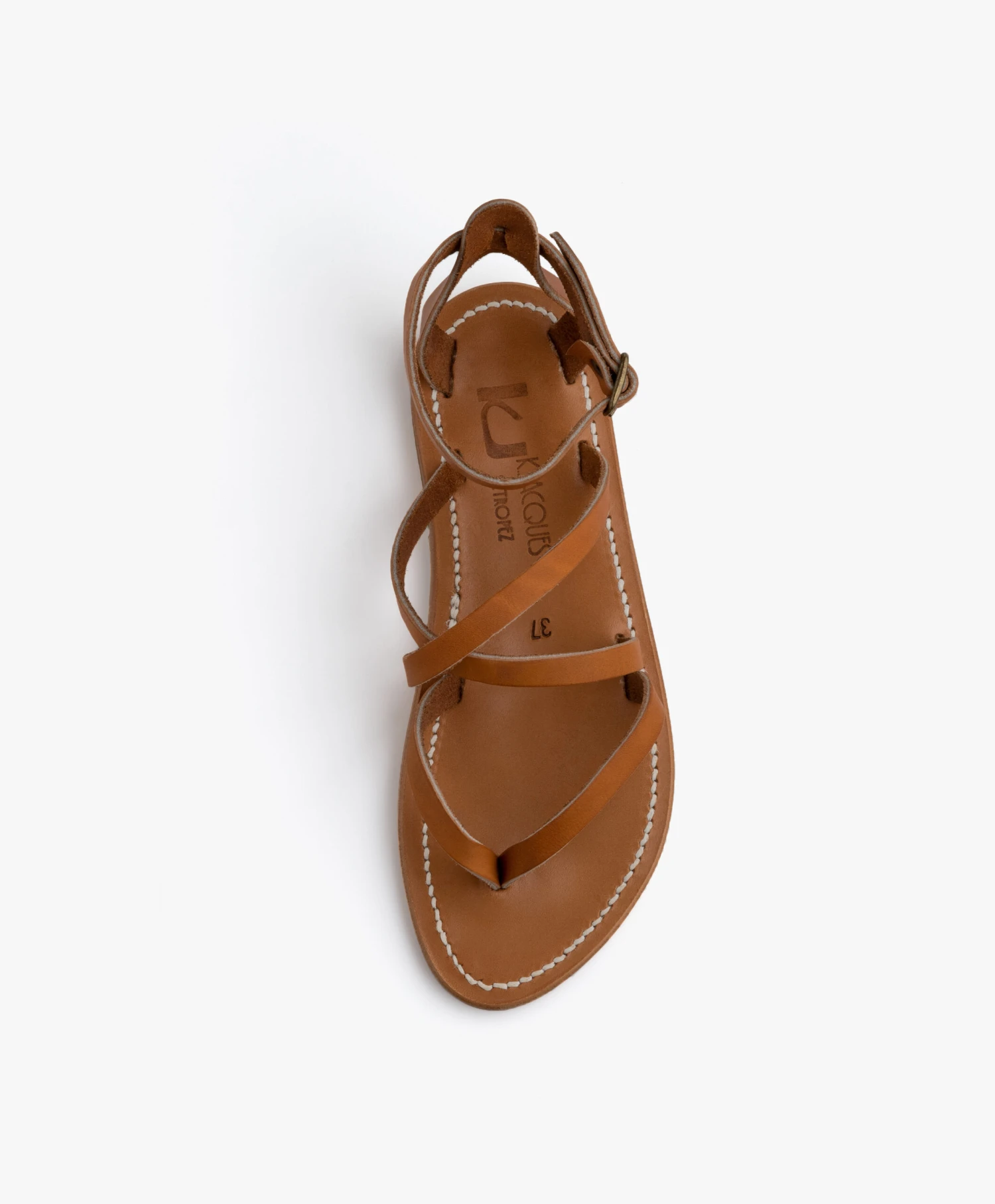 K. Jacques St. Tropez Epicure Leren Sandalen - Naturel 12 K. Jacques St. Tropez Epicure Leren Sandalen - Naturel - Afbeelding 12