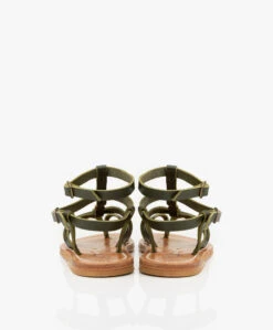 K. Jacques St. Tropez Larissa Leren Sandalen Met Studs - Kaki -Mode Kleding K Jacques St Tropez Larissa Leren Sandalen met Studs Kaki 324