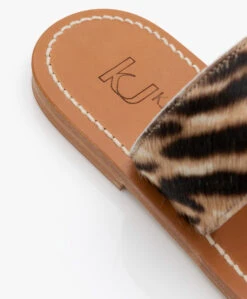 K. Jacques St. Tropez Nagoya Leren Slippers - Horsy Tigre -Mode Kleding K Jacques St Tropez Nagoya Horsy Tigre 154