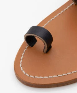 K. Jacques St. Tropez Nagoya Leren Slippers - Pul Marine -Mode Kleding K Jacques St Tropez Nagoya Pul Marine 08