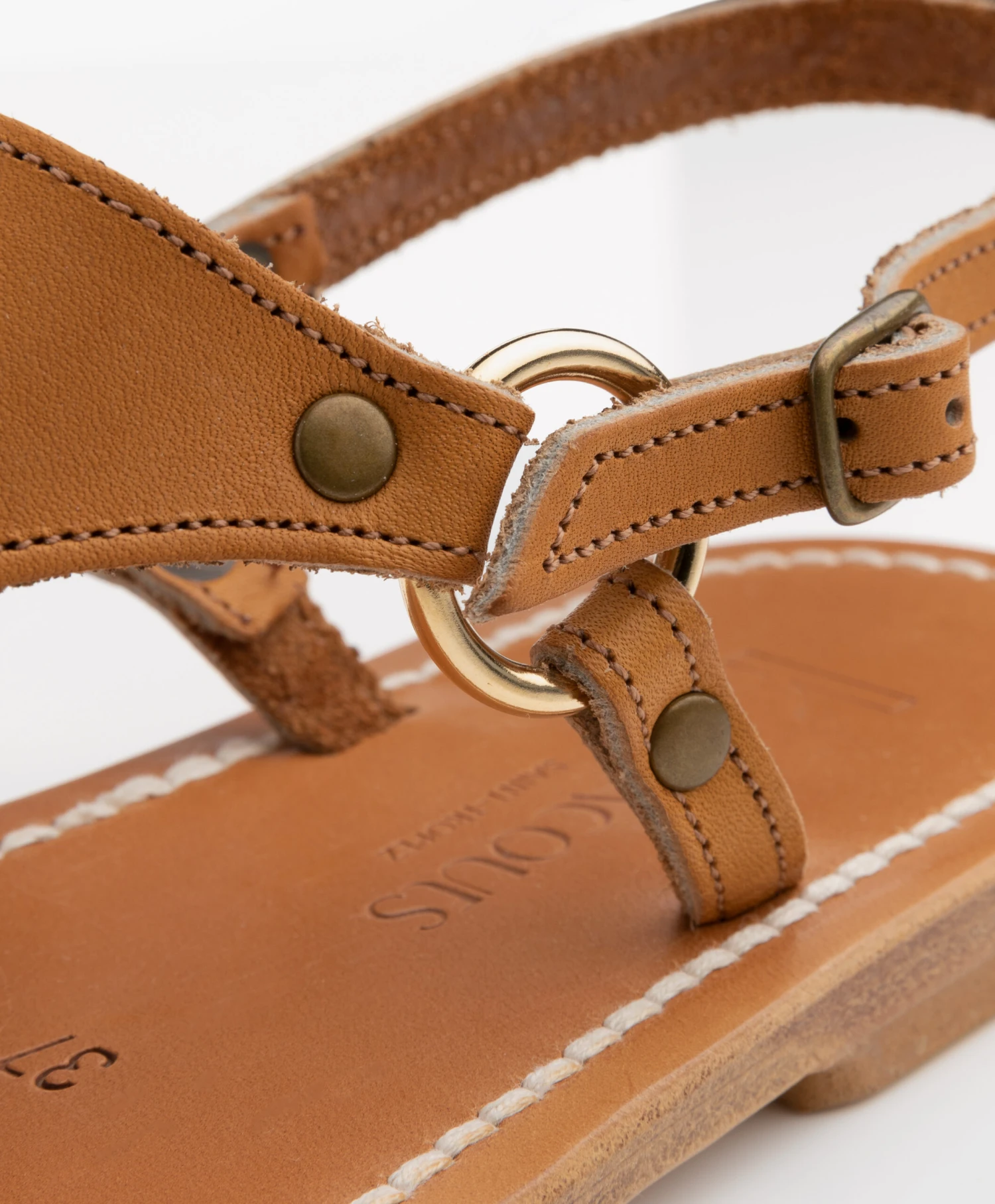 K. Jacques St. Tropez Triton Leren Sandalen - Naturel 10 K. Jacques St. Tropez Triton Leren Sandalen - Naturel - Afbeelding 10