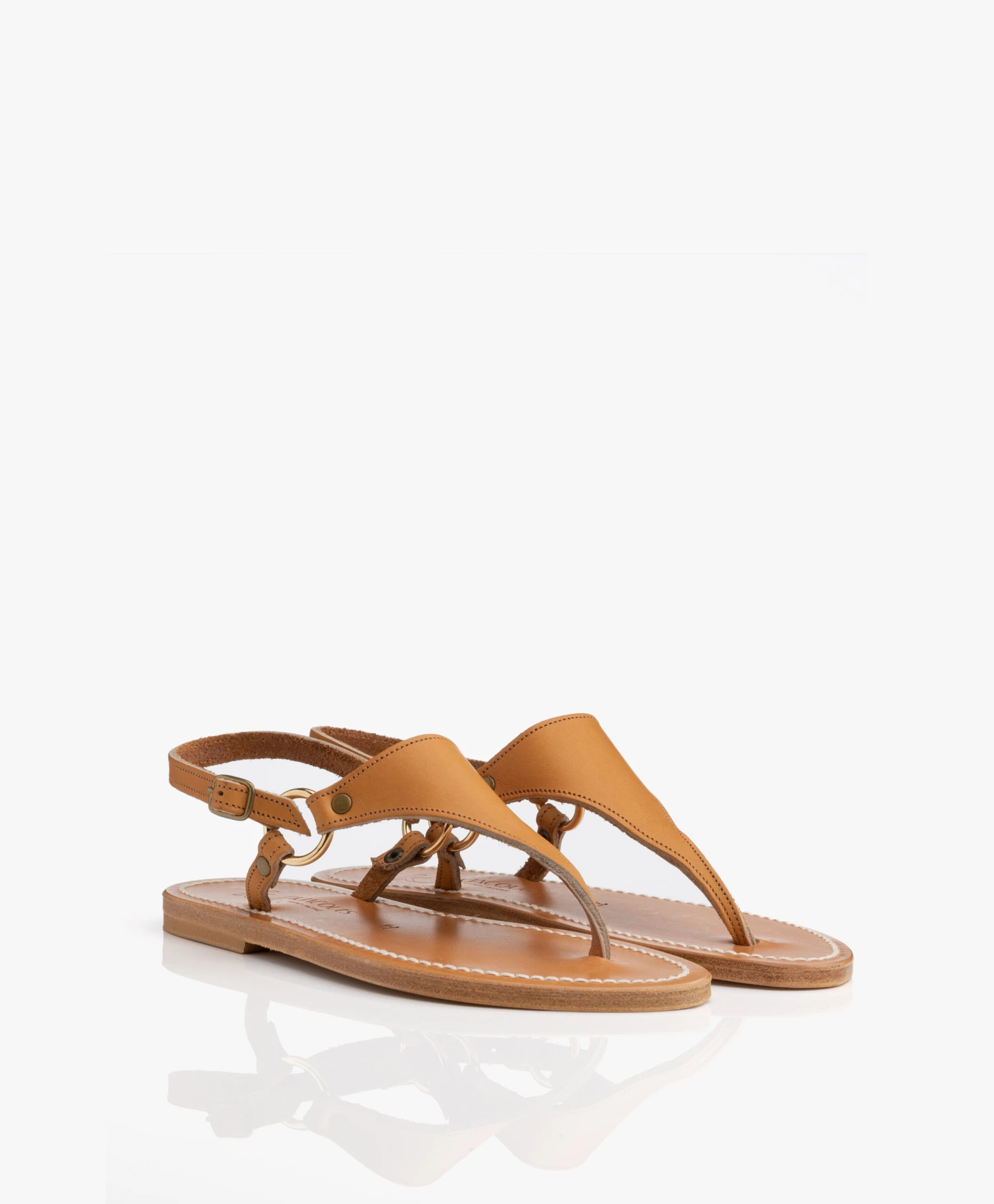 K. Jacques St. Tropez Triton Leren Sandalen - Naturel 4 K. Jacques St. Tropez Triton Leren Sandalen - Naturel - Afbeelding 4