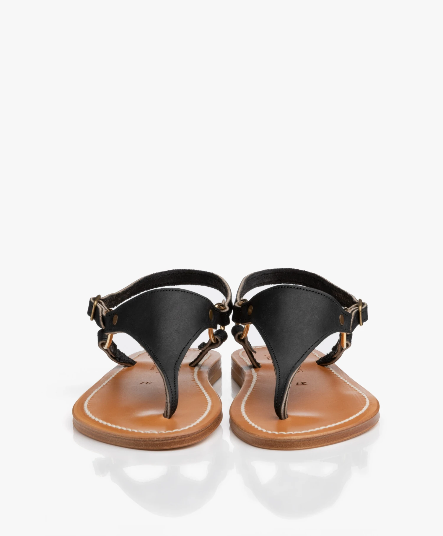 K. Jacques St. Tropez Triton Leren Sandalen - Zwart 11 K. Jacques St. Tropez Triton Leren Sandalen - Zwart - Afbeelding 11