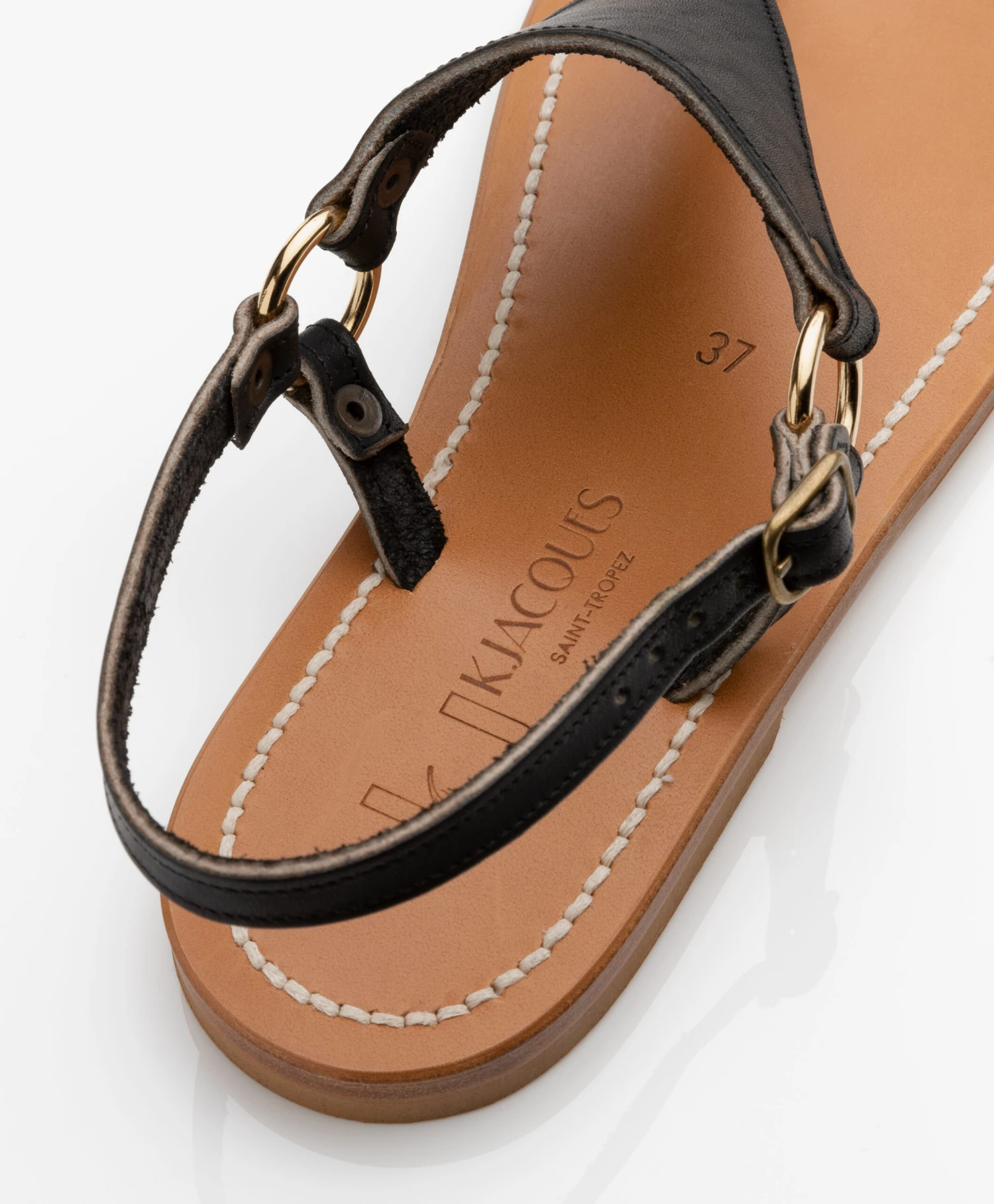 K. Jacques St. Tropez Triton Leren Sandalen - Zwart 12 K. Jacques St. Tropez Triton Leren Sandalen - Zwart - Afbeelding 12