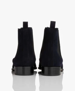 Panara Chelsea Suède Leren Laarzen - Donkerblauw -Mode Kleding Panara Chelsea Sude Leren Laarzen Donkerblauw 06