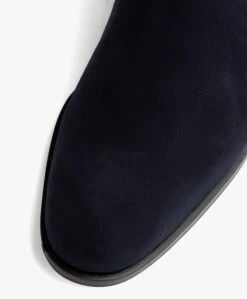 Panara Chelsea Suède Leren Laarzen - Donkerblauw -Mode Kleding Panara Chelsea Sude Leren Laarzen Donkerblauw 08