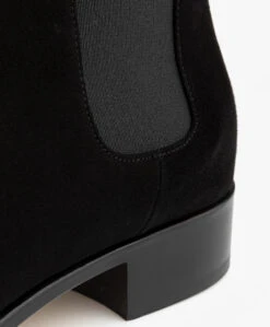 Panara Chelsea Suède Leren Laarzen - Zwart -Mode Kleding Panara Chelsea Sude Leren Laarzen Zwart 03