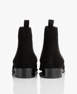 Panara Chelsea Suède Leren Laarzen - Zwart -Mode Kleding Panara Chelsea Sude Leren Laarzen Zwart 04