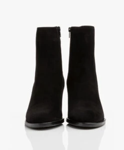 Panara Suède Enkellaars Met Hak - Zwart -Mode Kleding Panara Sude Enkellaars met Hak Zwart 669