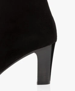 Panara Suède Enkellaars Met Hak - Zwart -Mode Kleding Panara Sude Enkellaars met Hak Zwart 672