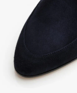 Panara Suède Instapper Met Platte Hak - Donkerblauw -Mode Kleding Panara Sude Instapper met Platte Hak Donkerblauw 1055