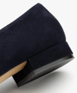 Panara Suède Instapper Met Platte Hak - Donkerblauw -Mode Kleding Panara Sude Instapper met Platte Hak Donkerblauw 1056