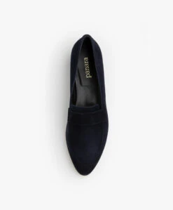 Panara Suède Instapper Met Platte Hak - Donkerblauw -Mode Kleding Panara Sude Instapper met Platte Hak Donkerblauw 1057